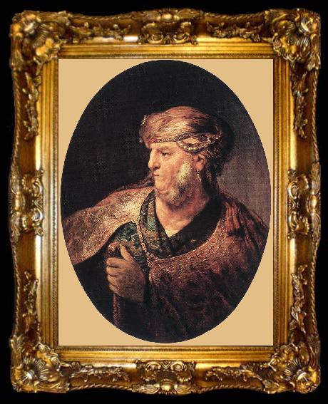 framed  RECCO, Giuseppe Portrait of a Man in Oriental Garment, ta009-2